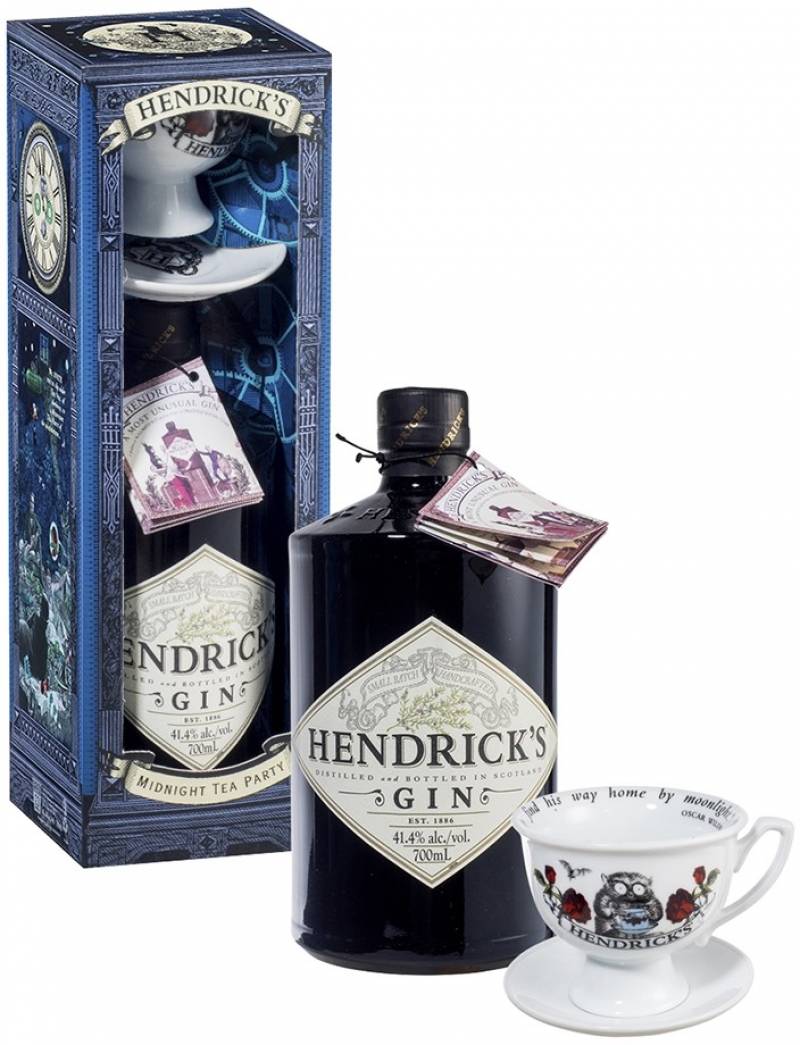 Джин Хендрикс  подарочный набор с чашкой и блюдцем 0,7л   &quot;Gin Hendrick`s gift set with a tea cup &quot;
