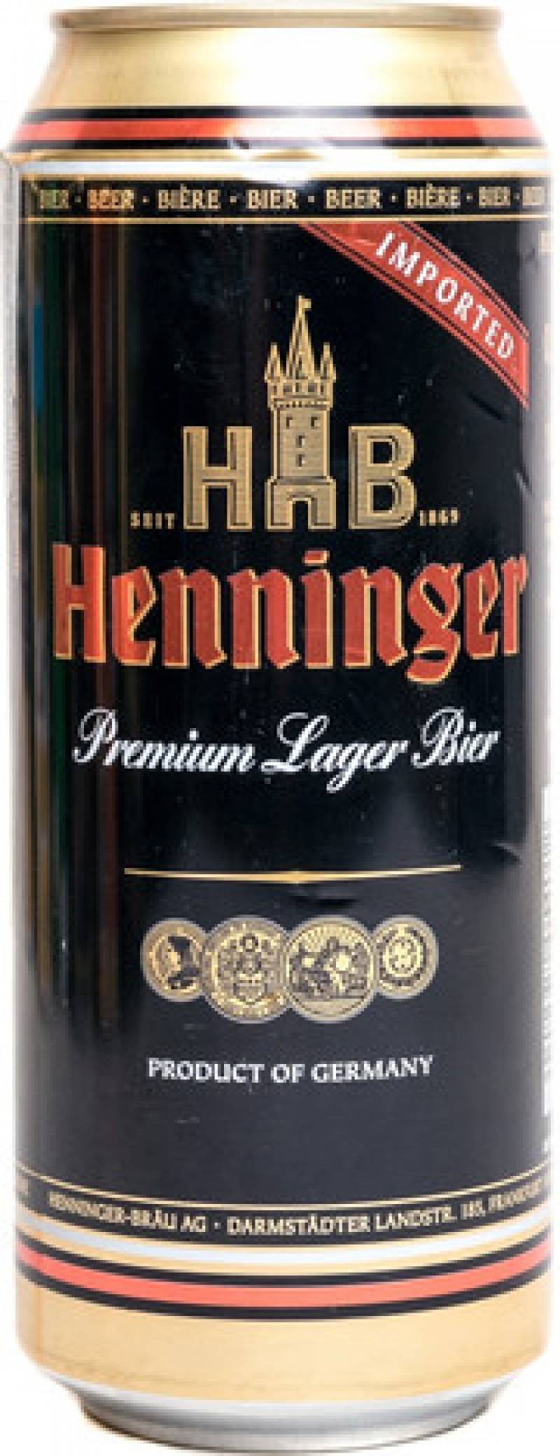 Пиво Хеннингер Премиум Лагер  0,5 л. &quot; Henninger Premium Lager  &quot;