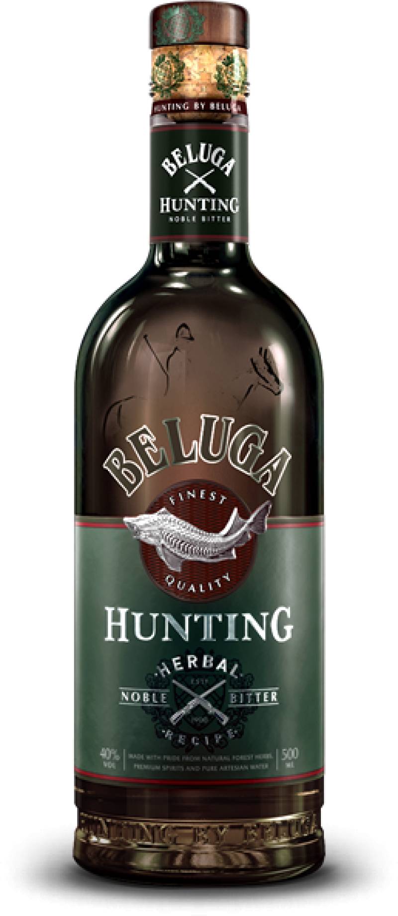Ликер Белуга Хантинг Травяной 0,5 л. &quot; Liqueur Beluga Hunting Herbal &quot;